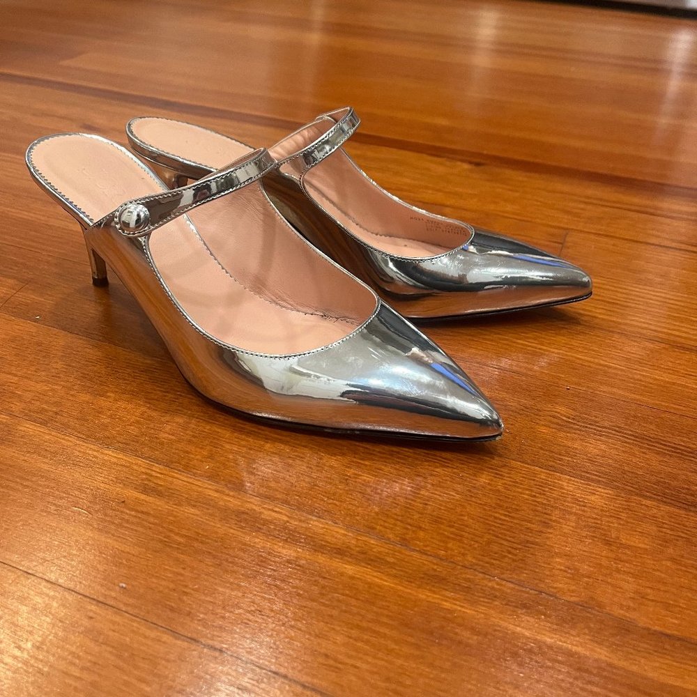 J Crew Silver Heels